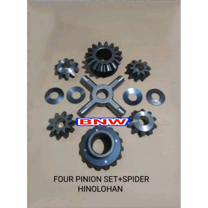 FOUR PINION SET + SPIDER / GIGI GARDA BOLU SET TYPE &quot;A&quot; HINO LOHAN