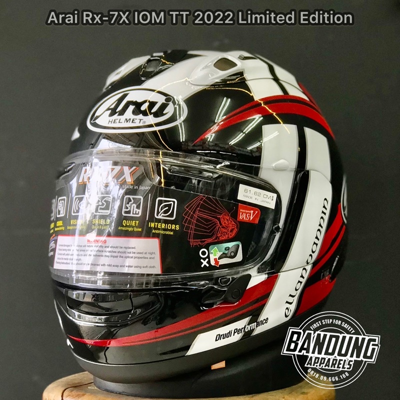 Helm motor full Face Arai Rx7x IOM TT 2022 SNI Isle Of Man new graphic Limited Edition
