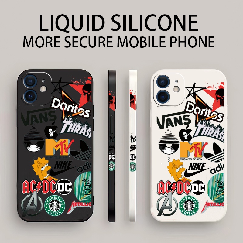 Casing Infinix Hot 30i Note12 G96 Zero 5G 2023 Smart 7play 11S NFC Infinix11 Play 10 9 Play 10T 10S Samart 6 5 Fansion Merek Eropa Dan Amerika Motif Graffiti Casing Tahan Debu