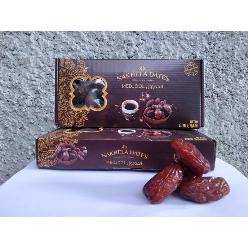 

500 gram Kurma Medjool/Madjol Packing Eksklusive Nakhela Dates