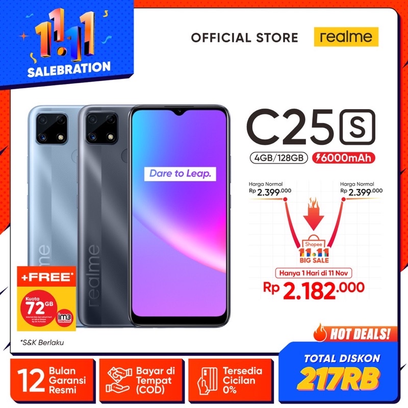 Hp realme C25S 4/128GB [HelioG85, 6000mAh Mega Battery, 48MP AI Triple Camera, 18W Quick Charge]