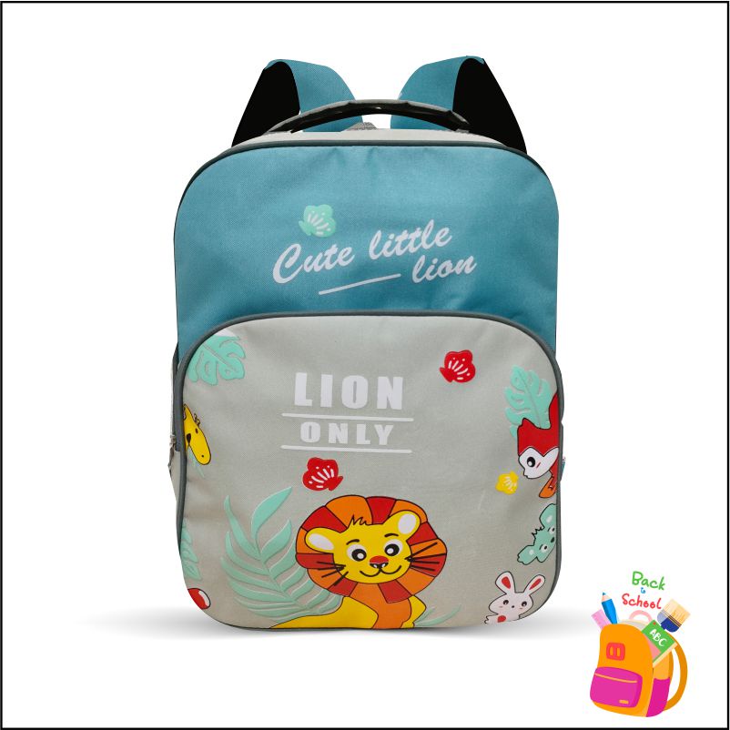 Tas Ransel Anak Karakter Tas Punggung Backpack Anak Sekolah TK SD Motif Cartoon Lion - PG 8921