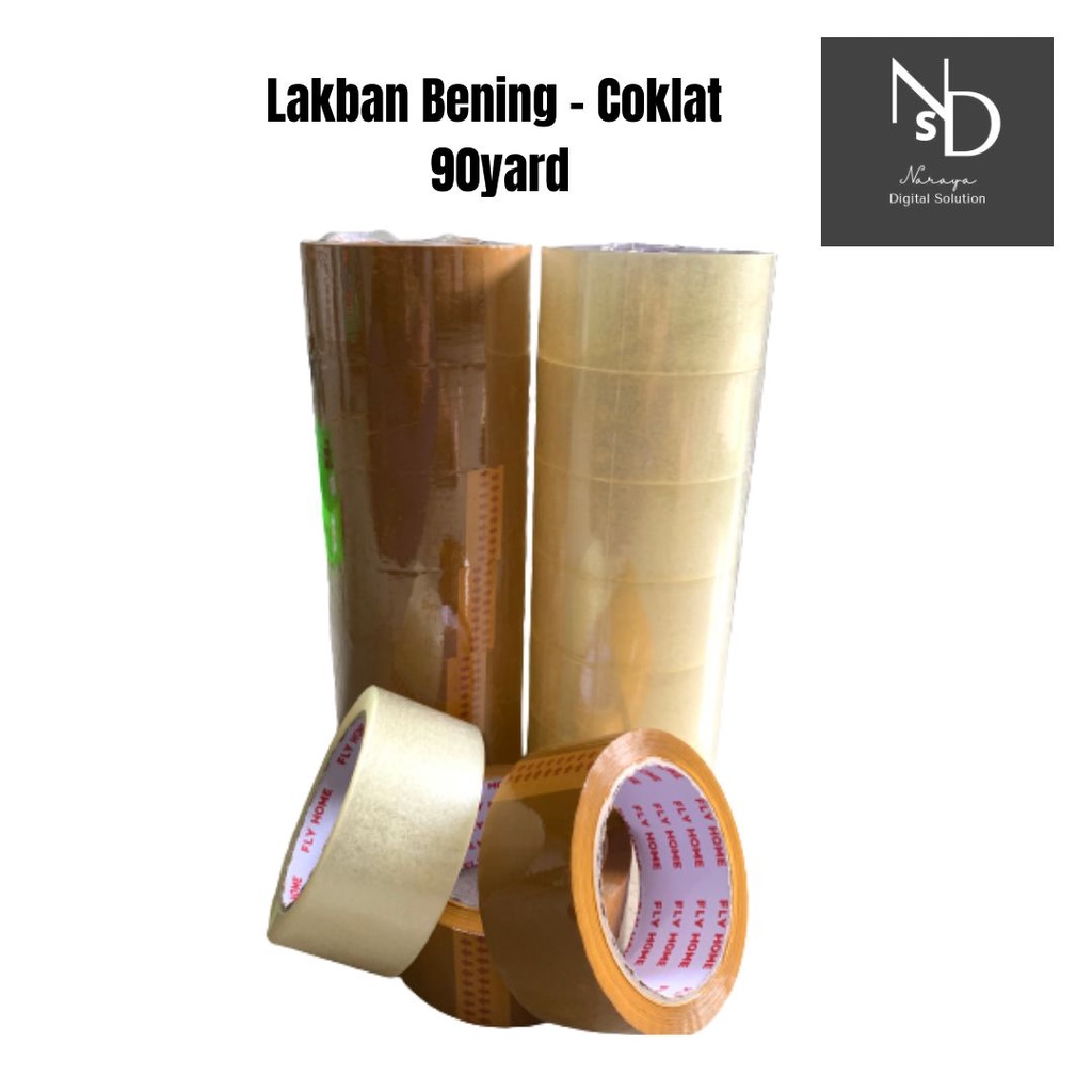 

Lakban Bening - Coklat 2inch x 90 yard (MIN 2pcs)