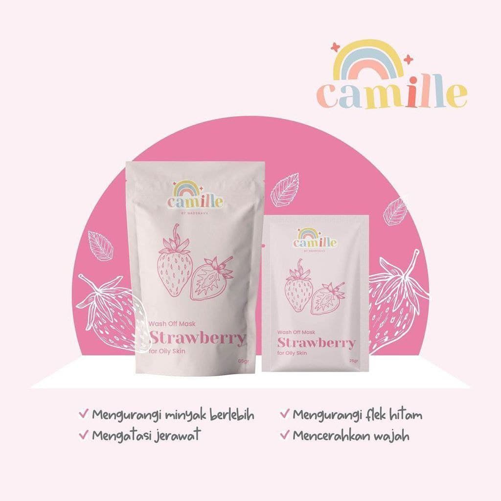 Masker Camille Beauty Strawberry 25gr - 65gr BPOM [READY STOK SIAP KIRIM]