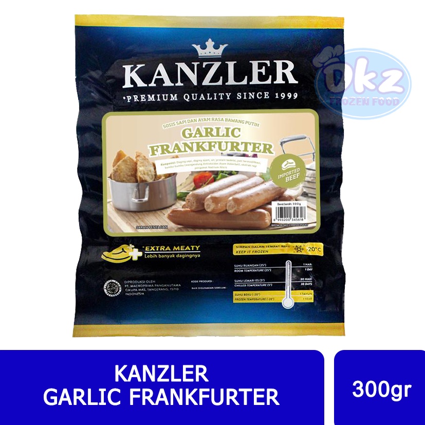 

KANZLER Sosis Garlic Frankfurter 6 pcs [300 gr]