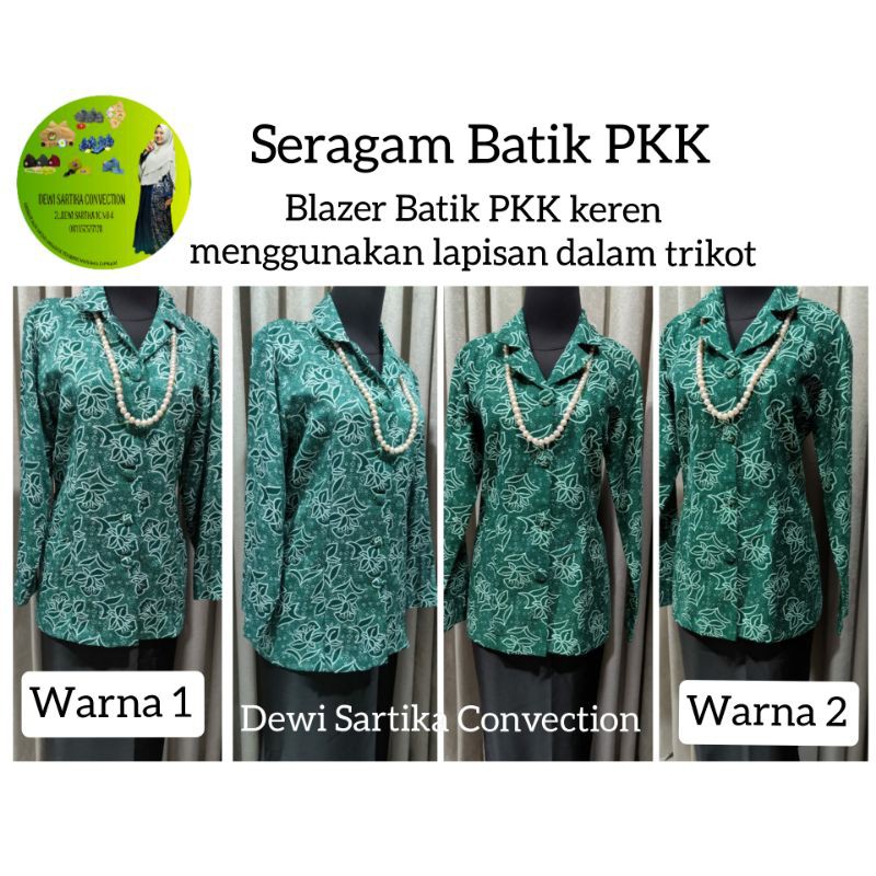 blazer batik pkk seragam pkk / baju batik pkk terlaris