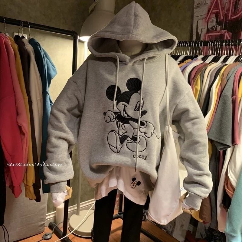 Hoodie Lucu Oversize MICKEY MOUSE | Sweater Hoodie Wanita Oversize