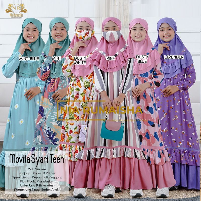 Nabila Syari Kids - Movita Syari Kids // Gamis Syari Anak by NIA RUMAISHA