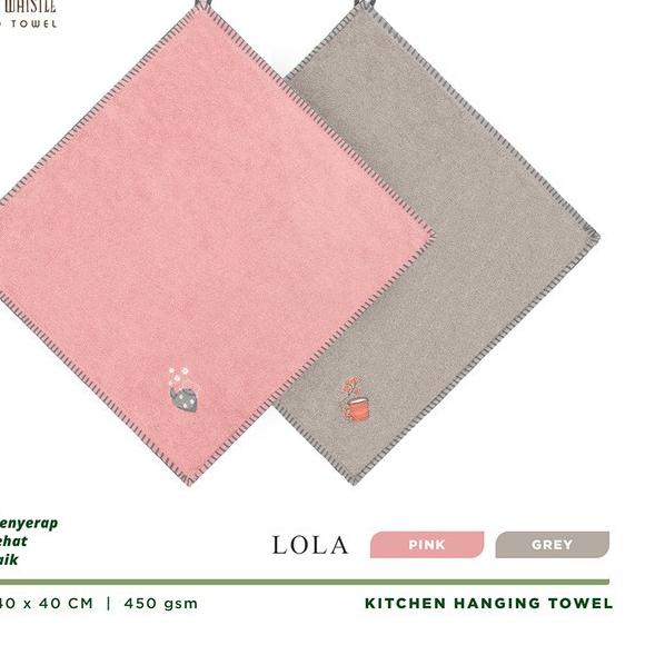 ➼ TERRY PALMER MORNING WHISTLE KITCHEN HANGING TOWEL BAMBOO LOLA ✤