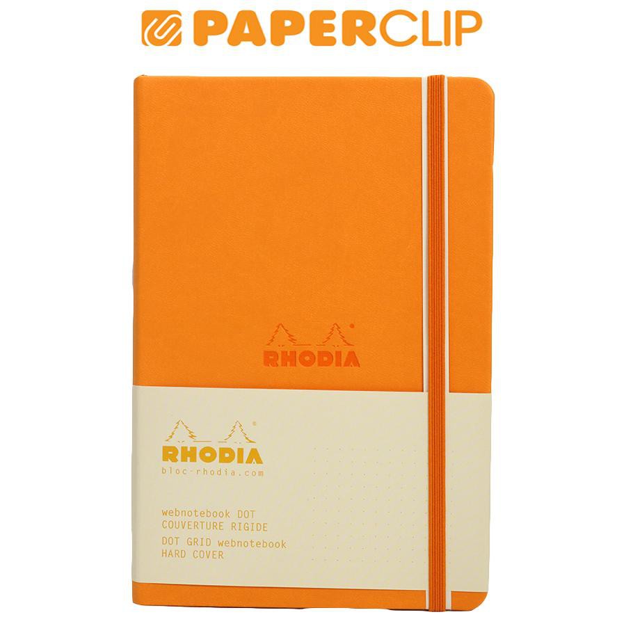 

WEBNOTEBOOK RHODIA HARD COVER 14X21 ORANGE DOT GRID 118768C