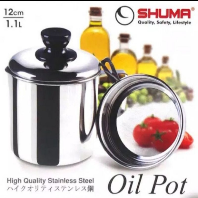 oil pot shuma/tempat saringan minyak shuma 12cm