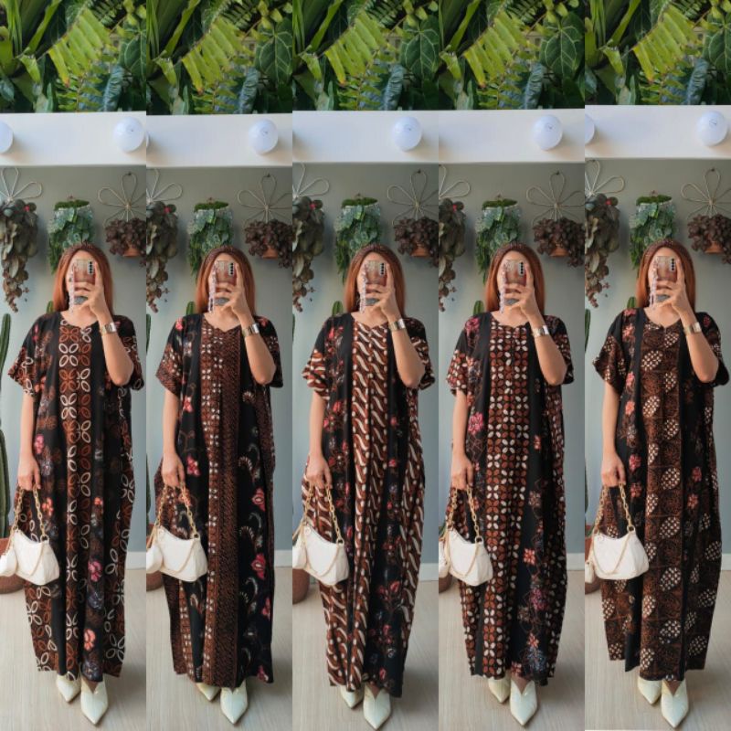 BAJU GAMIS DASTER BATIK HSB SOGAN LENGAN PANJANG PEKALONGAN TERBARU ASLI MURAH PREMIUM