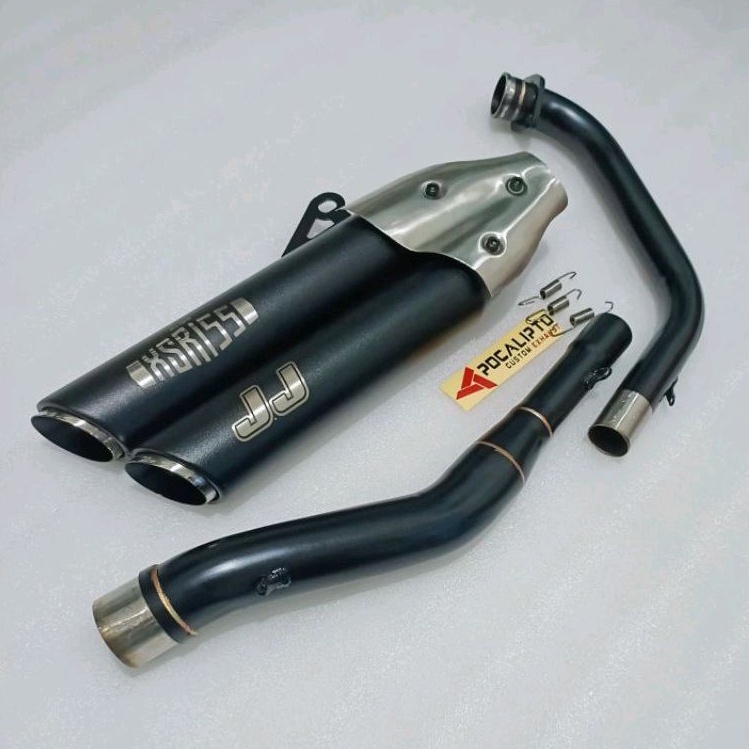 knalpot  xsr155 Yamaha XSR 155 custom dobel silencer