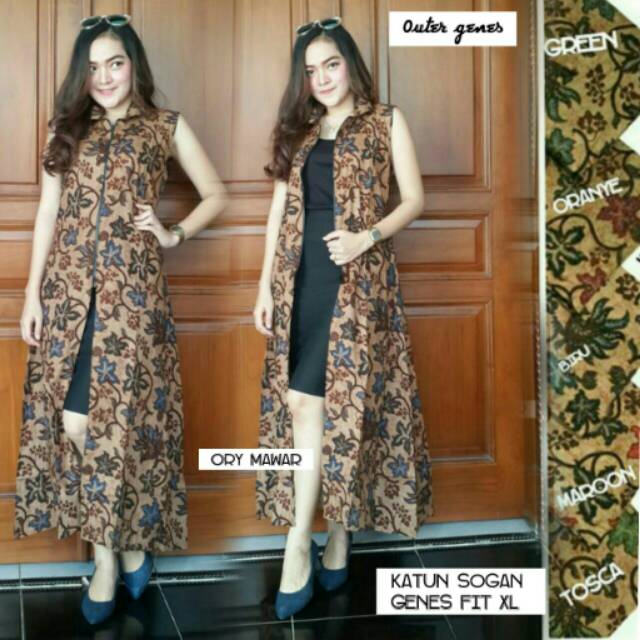 Outer geness batik cardigan panjang