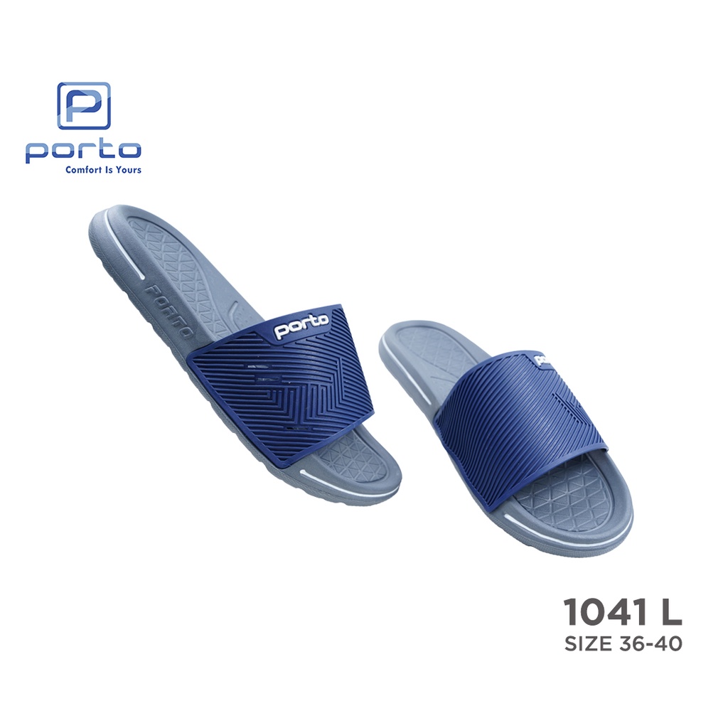 1041L - Porto Leveling Sandal Wanita Selop Santai Flat Cantik Simpel Casual Nyaman Empuk Ringan Anti Slip