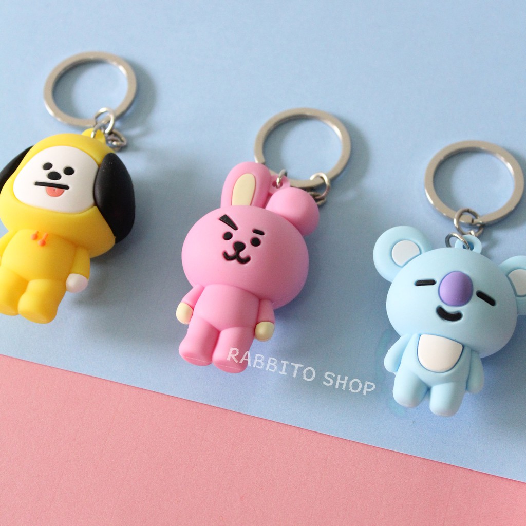  BT21 Figurine Keychain Keychain BT21 Gantungan Kunci 