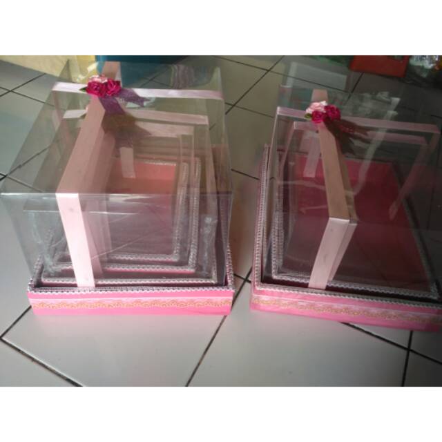

Box parcel mika / kotak parcel tutup mika