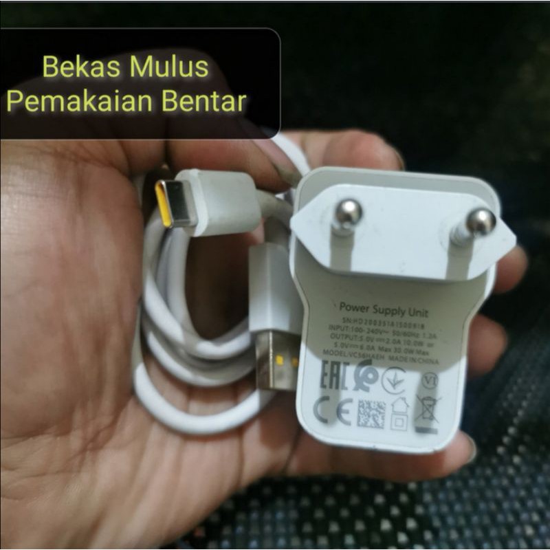 Charger Realme 30 Watt VOOC 4.0 Original Bekas Copotan Real ori