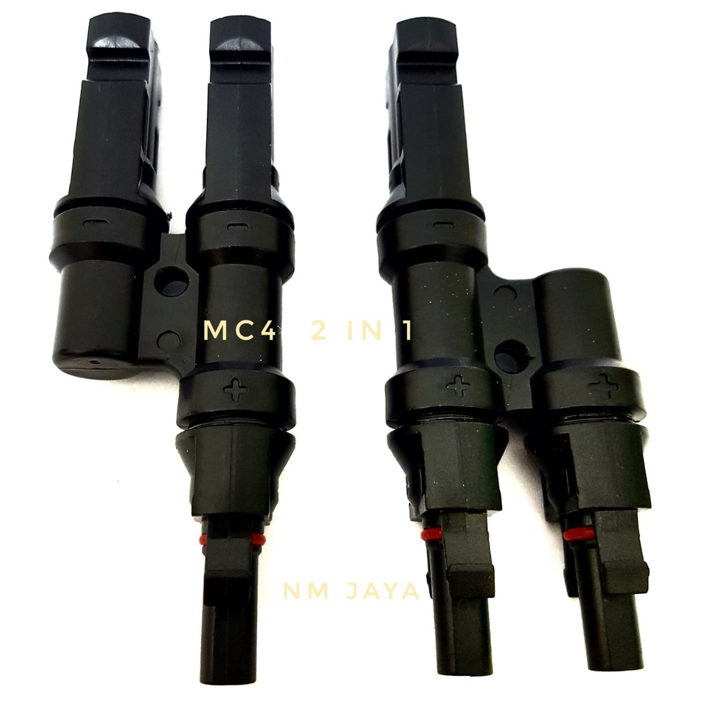 Connector MC4 T 2 in 1 Cabang 2 Konektor MC4 1 ke 2 Splitter