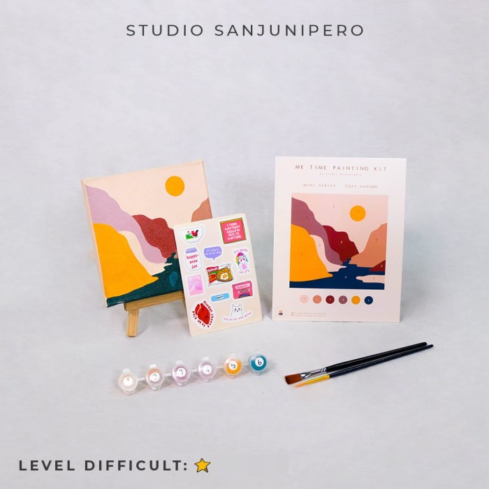 

(TERLARIS) Cozy Autumn Paint by number, STUDIO SANJUNIPERO me time painting kit - autumn, Standard