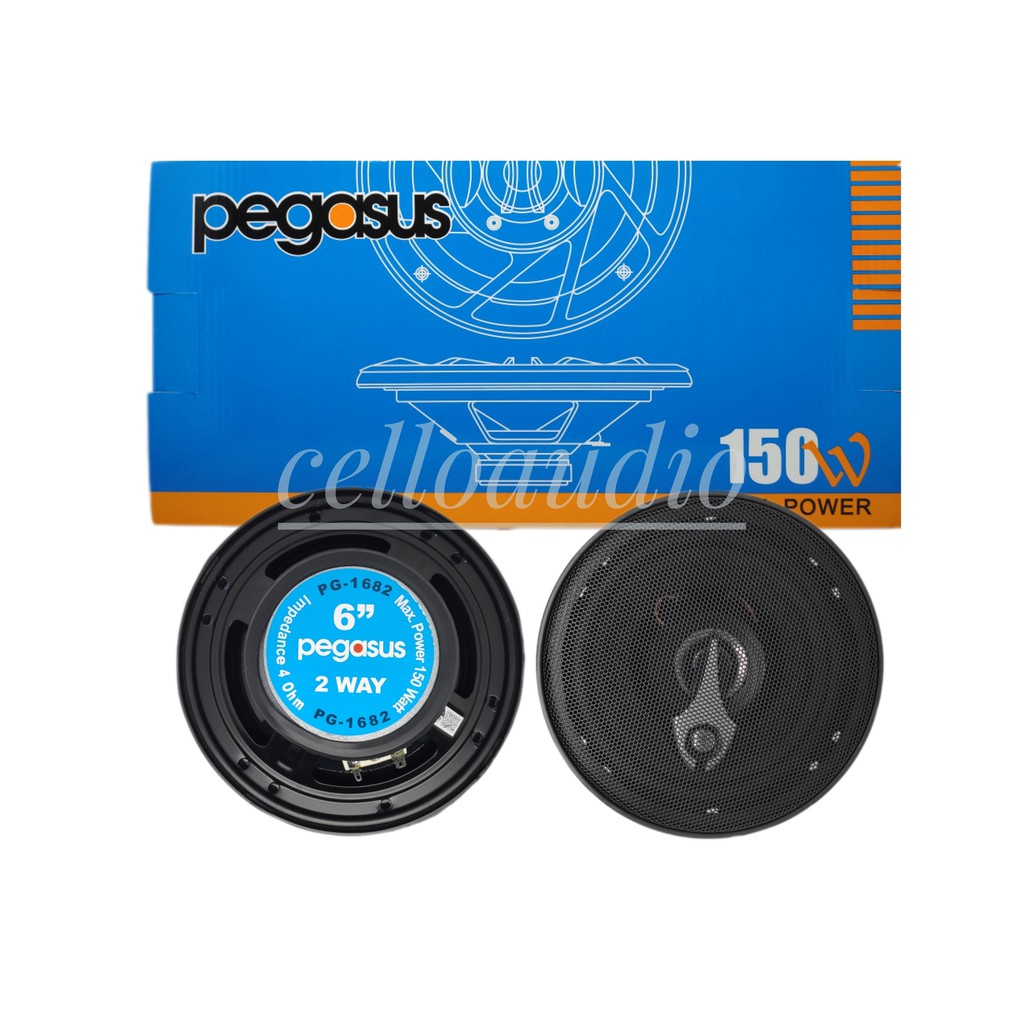 Speaker Coaxial 3 Way 6 Inch Pegasus PG-1686 Pintu Mobil PG 1686