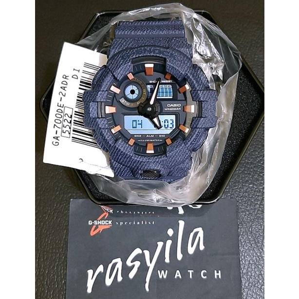 Casio G-Shock GShock GA 700DE - 2ADR Denim / Jeans
