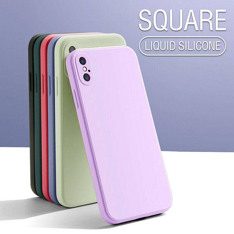 Soft Case Bahan Silikon Bentuk Kotak Shockproof Untuk iPhone 13 14 Pro Max Plus 14 13