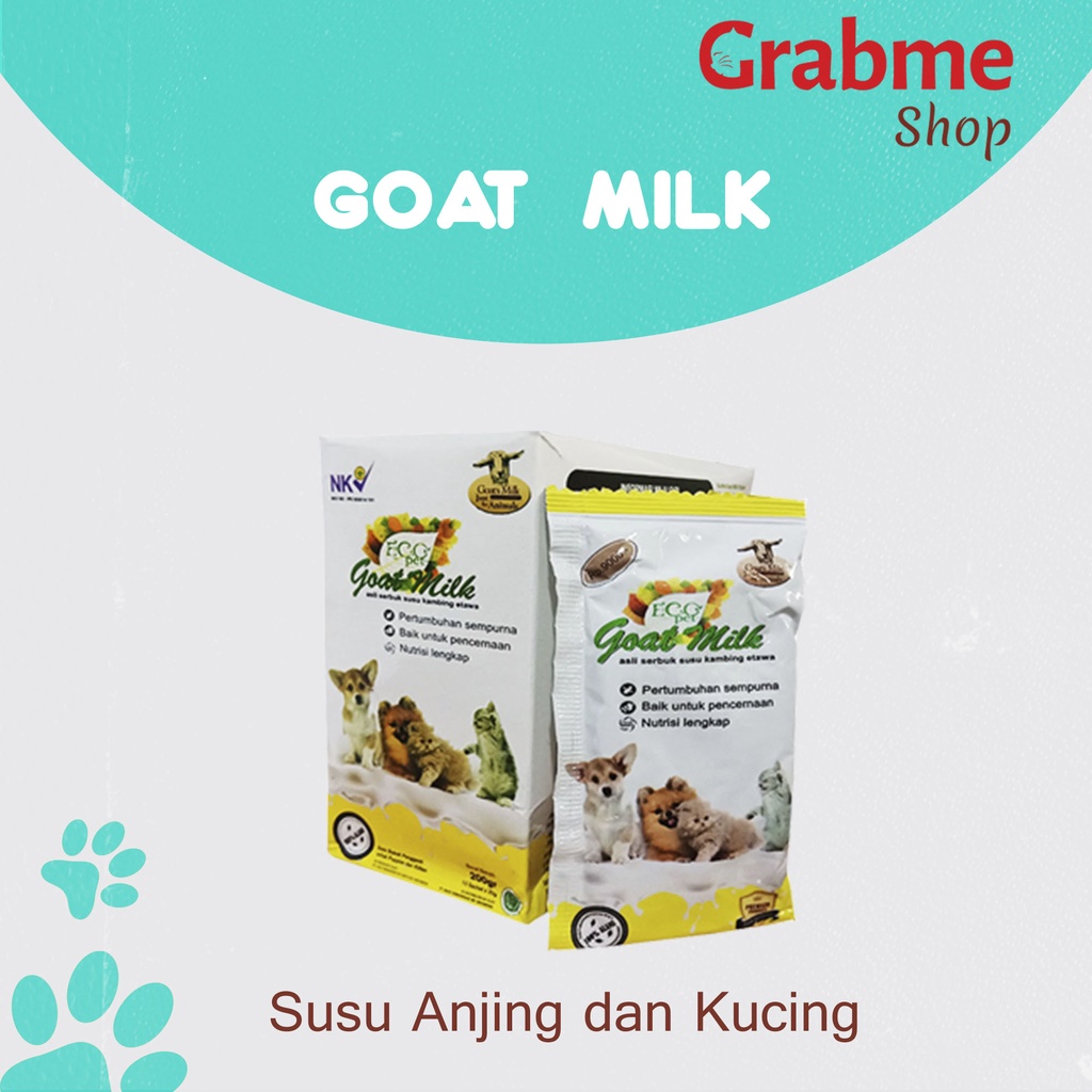 Susu kambing GOAT MILK untuk kucing dan anjing 1 kotak isi 10 pcs