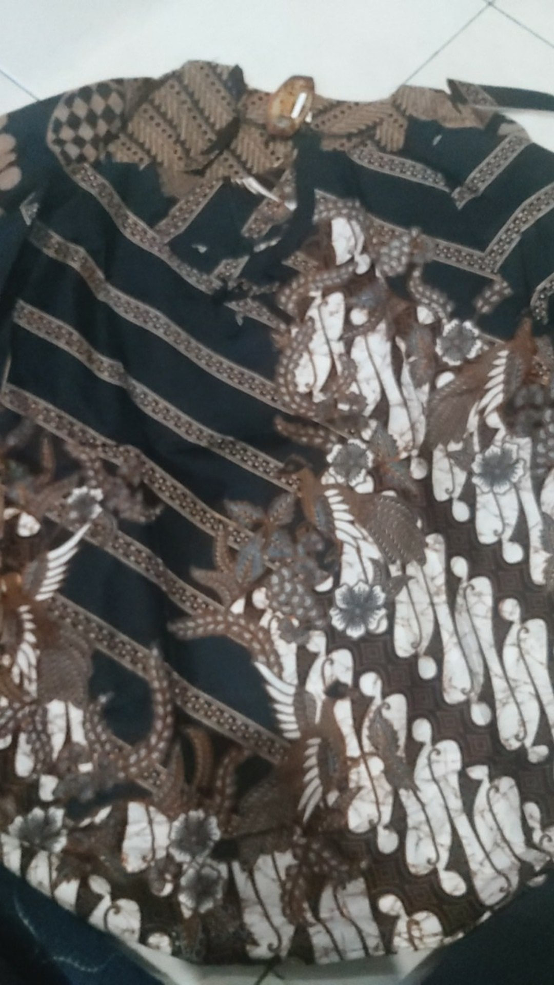 Tey-17 Batik Wanita Asj Sa Hrb026 Kenongo Kemeja Tosca Pendek