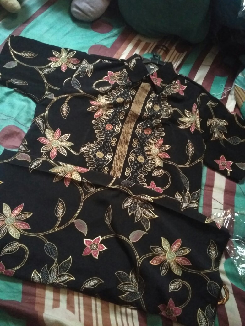 Arzel Batik Couple 2in1 Rok Lilit Dan Atasan Kemeja Pria Tangan Panjang