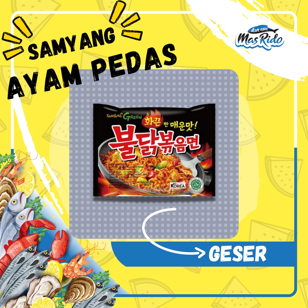 

Samyang Green Mie Goreng Rasa Ayam Pedas Samyang Original Pedas 140 G