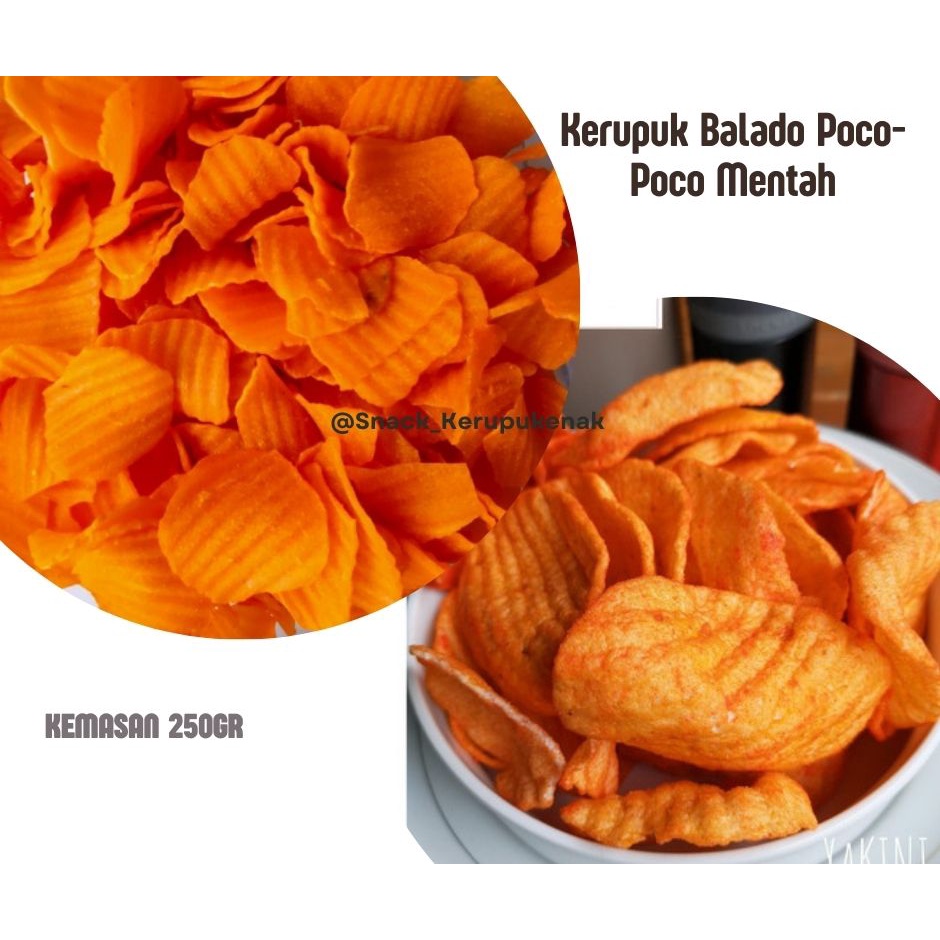 

250 Gram Krecek Kerupuk Balado Poco-Poco/Krupuk Mentah