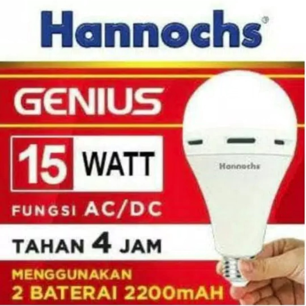 Hannochs Lampu Emergency Led AC/DC Genius 15 watt