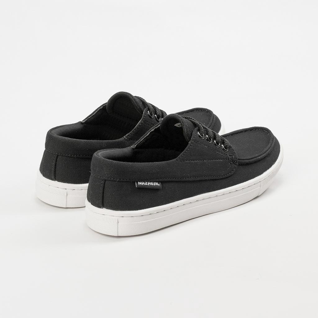 Sepatu Sneakers Pria Casual Naz Draco Black White Hangout Sekolah Kerja Kuliah Travelling Shoes Trendi Original