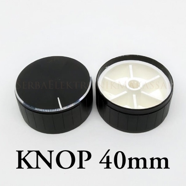 Knop Potensio 40mm Hitam