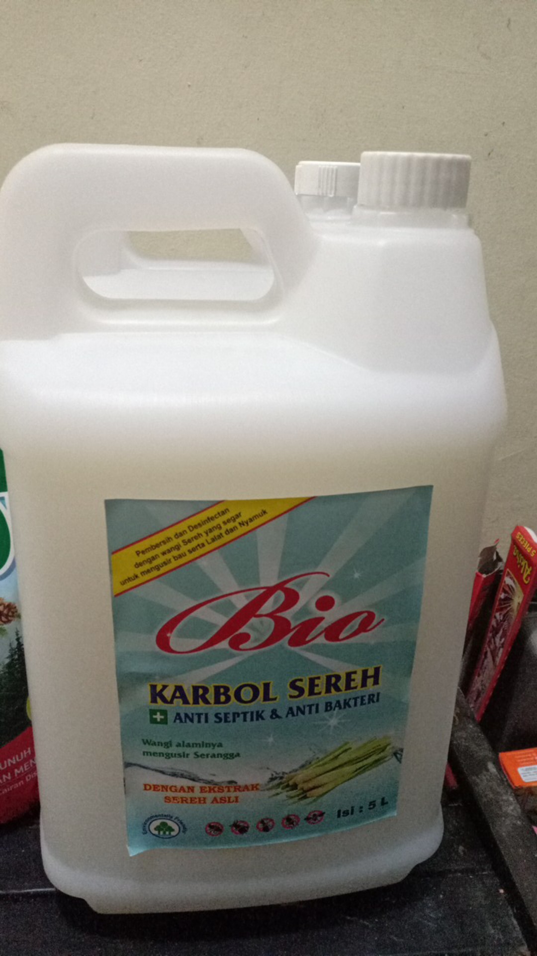 Khusus Jne Jtr  / Gojek / Grab ! ]  Karbol Sereh 5 Liter & Cemara 5 Liter