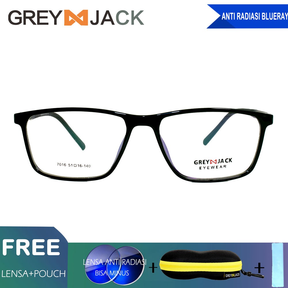 

Grey Jack Frame Kacamata anti radiasi Blue Ray/ Pria Wanita 7016