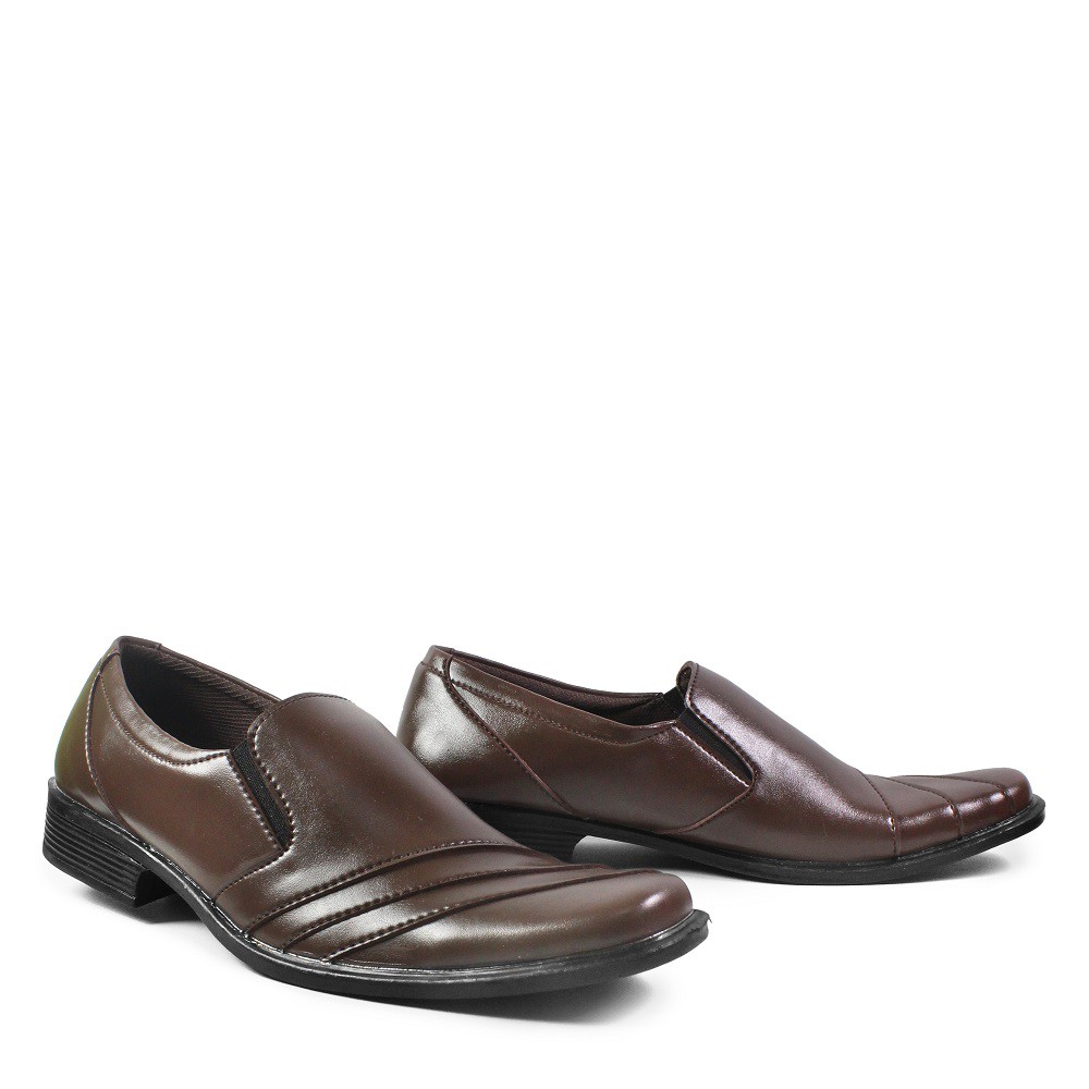 MS Shop - BISA COD!! Sepatu Pantopel Pria Crocodile Paul Coklat Selop Kulit Laki Formal Tanpa Tali