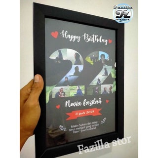 Kado ulang tahun cewek cowok mozaik Foto /Custom tanggal Pernikahan / Wisuda / anniversary / bestie 