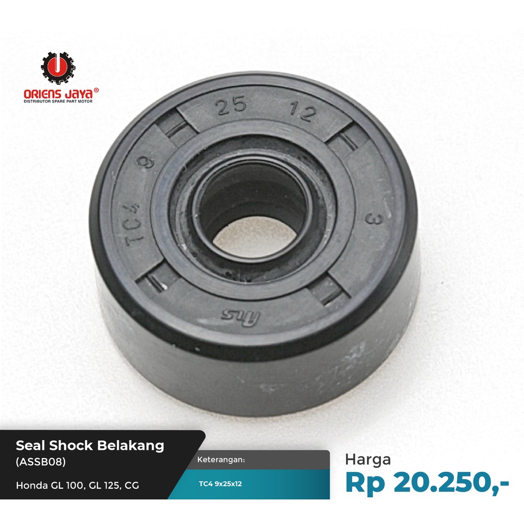 ORIENS JAYA Seal Shock Belakang Honda GL 100 / GL 125 / CG (ASSB08)
