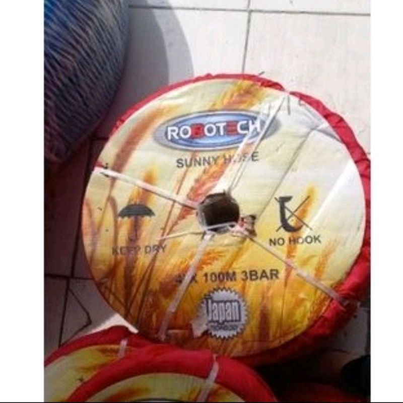 (Gosend)Selang terpal 4"(100meter)Selang  buang terpal pompa sawah 4" 100meter