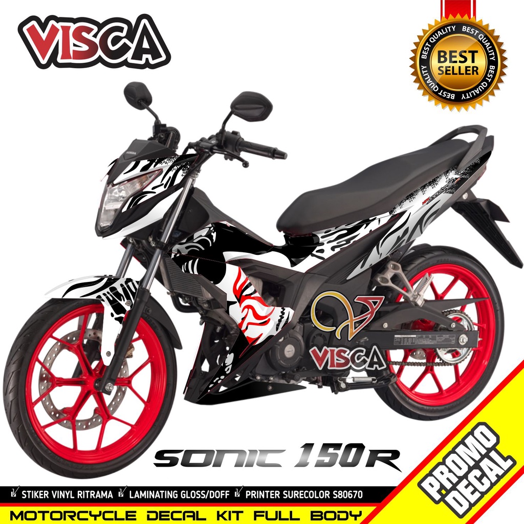 Decal Sonic 150r Full Body Stiker Sonic 150r Full Body Striping Honda Sonic 150r Road Race Striping 