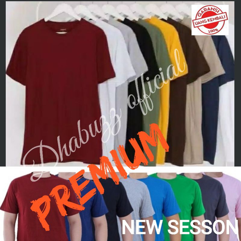 kaos polos pria wanita lengan pendek premium cotton combad 30s dhabuzz official