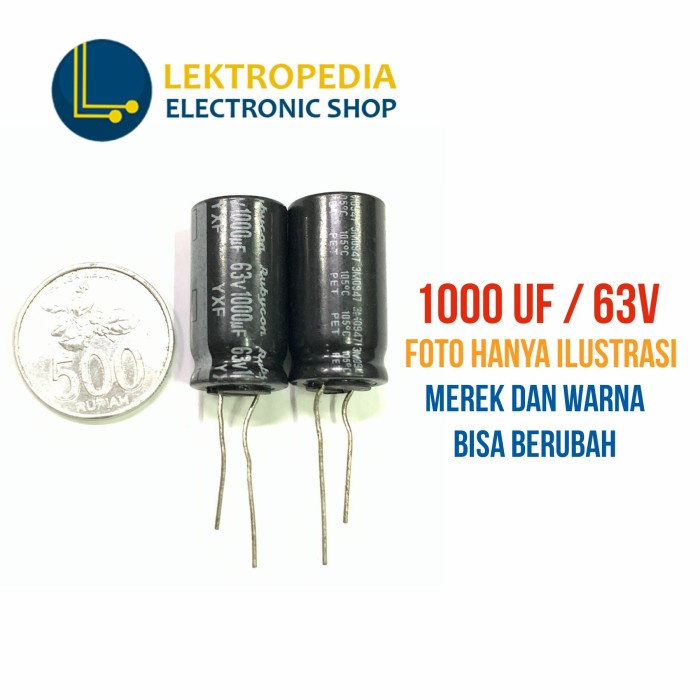 Elco 1000uf 63v Kapasitor 1000 uf mikro 63 v volt Elko 63volt