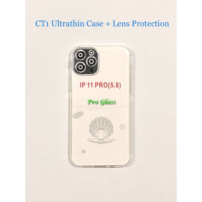 CT1 Iphone 11/Iphone 11 PRO/Iphone 11 PRO MAX Ultrathin Clear Case + Lens Protection Silicone Case