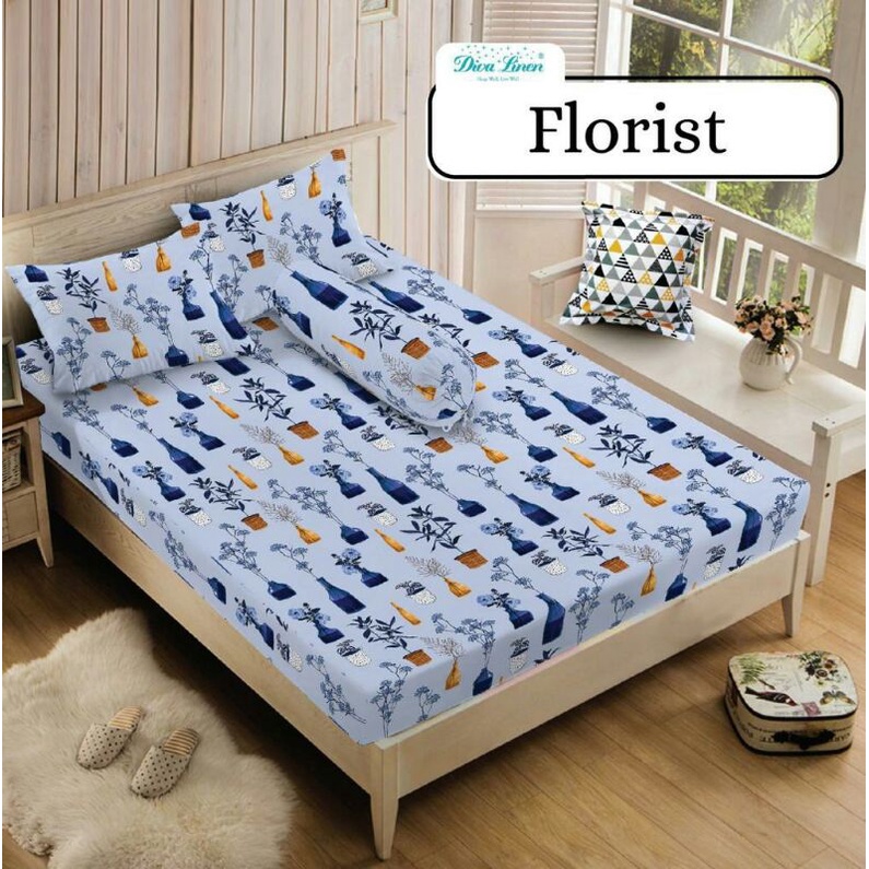 Sprei Diva Linen Florist Sprei Microtex Tinggi 30 cm