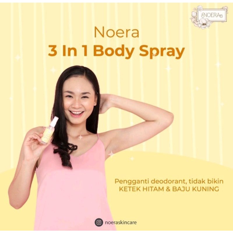 NOERA 3 IN 1 BODY SPRAY DEODORAN PARFUM PENGHILANG BAU BADAN DAN KETIAK