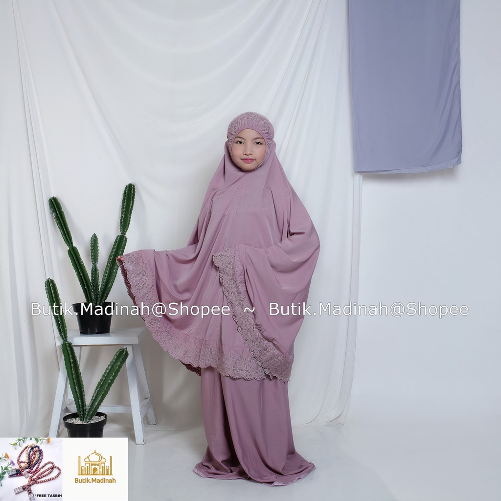 BUTIK.MADINAH MUKENA ANAK TANGGUNG (8-13 TAHUN) PASTELEENA BY SITI KHADIJAH DALANOVA