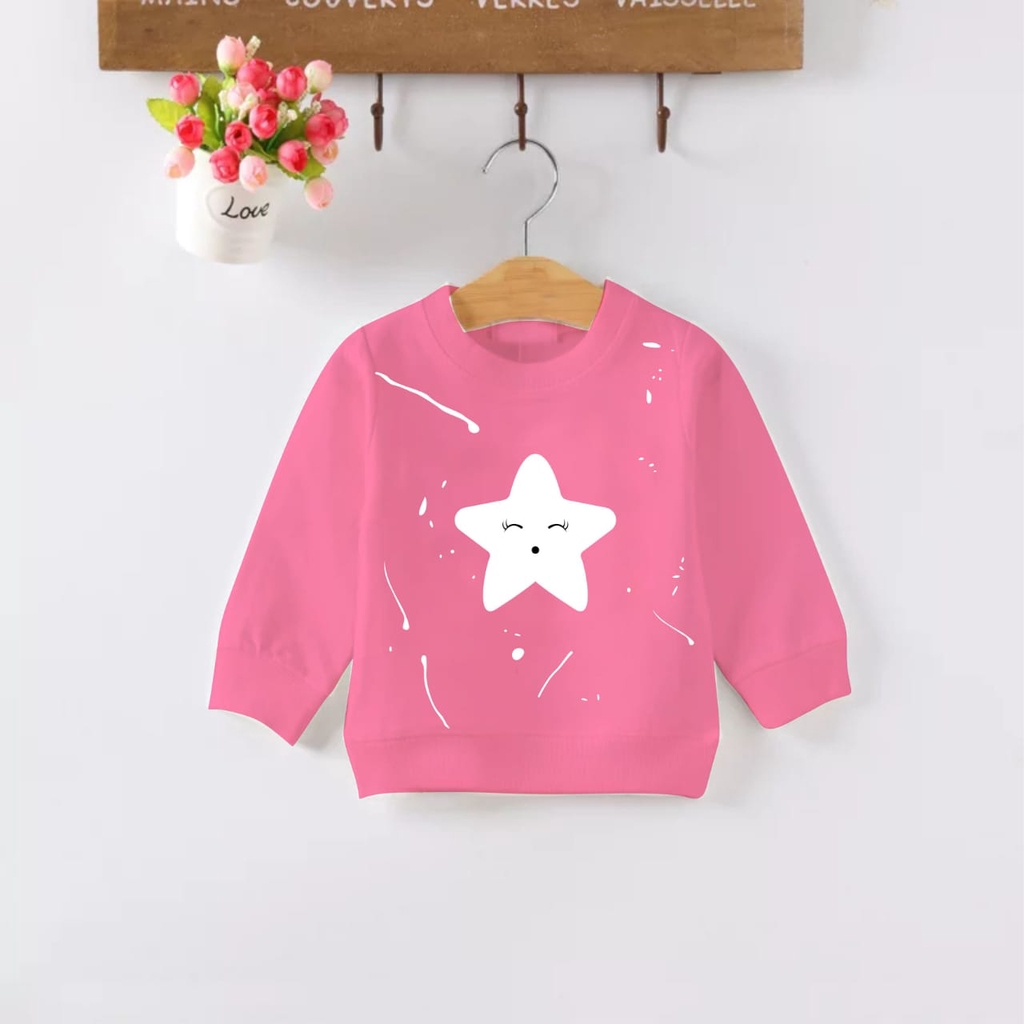 ZAHRA SWEATER ANAK COMBO MOTIF SWEET, CAT &amp; STAR