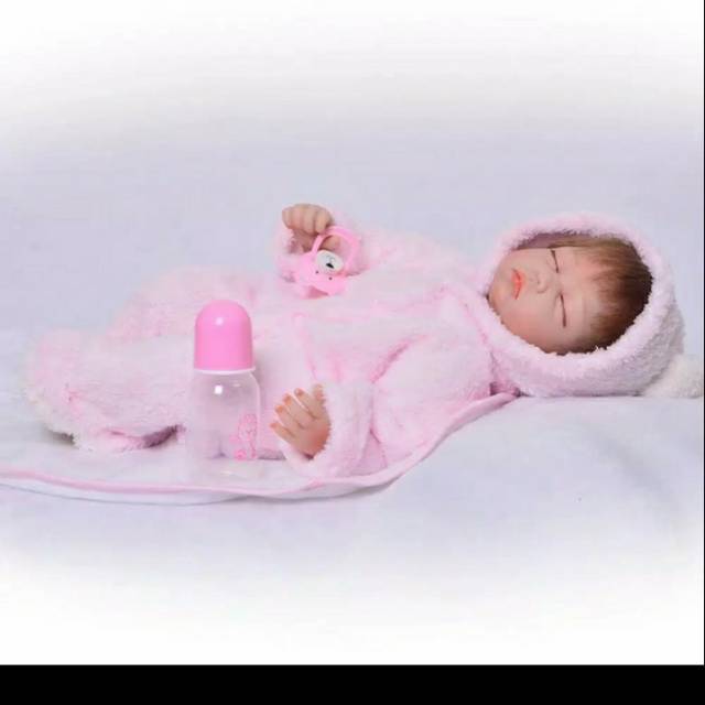 Boneka reborn doll silikon / boneka bayi beruang / boneka beruang